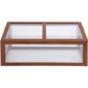 HOMCOM Bluemilk 3 Ft W x 2 Ft D Cold Frame brown/gray 40.0 H x 100.0 W x 65.0 D cm