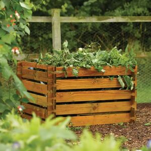 Rowlinson 439L Compost Bin brown/white 60.0 H x 100.0 W x 100.0 D cm