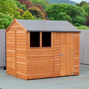 Shire GB 8 ft. W x 6 ft. D Garden Value Shed Brown 239cm W X 183cm D X 227cm H