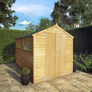 Mercia Garden Products Mercia 10 x 6ft Overlap Apex Windowless Shed Brown 190cm W X 303cm D X 199cm H