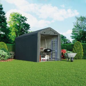 Dakota Fields Hoysted 7.84ft. W x 11.81ft. D Plastic Portable Garden Shed Grey 239cm W X 360cm D X 239cm H