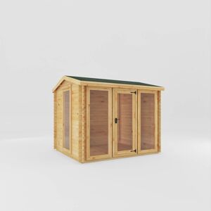 Mercia Garden Products Mercia 10ft x 8ft Reverse Apex Log Cabin (19mm)