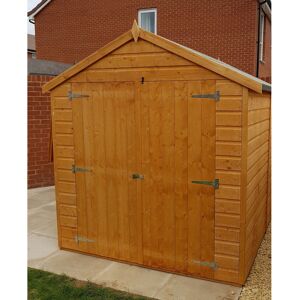 Shire GB Warwick 6 ft. W x 12 ft. D Apex Shed Brown 183cm W X 359cm D X 207cm H