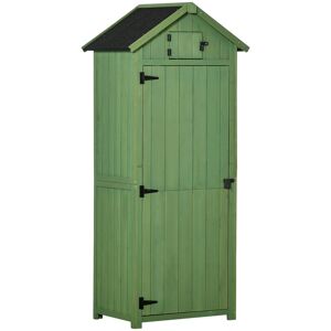 Dakota Fields 2.5 ft. W x 1.8 ft. D Solid Wood Tongue & Groove Steep Slope Tool Shed Dark Green 77cm W X 45cm D