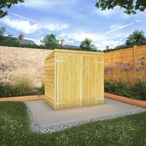 Mercia Garden Products Mercia 3 x 5ft Overlap Pent Mower Store Brown 143cm W X 96cm D X 142cm H