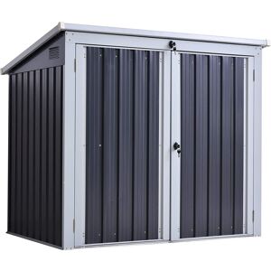 Dakota Fields Storage 3 ft. W x 5 ft. D Metal Garden Shed Black 158cm W X 100cm D X 135cm H