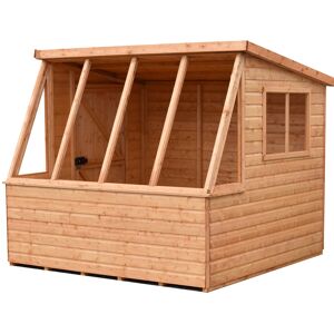 Shire GB Iceni 8 ft. W x 6 ft. D Potting Shed Brown 239cm W X 179cm D X 220cm H