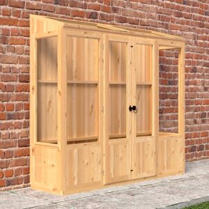 Shire GB 6.5 Ft W x 2 Ft D Lean-to Holme Greenhouse Clear 200.7cm H X 209cm W X 61.8cm D