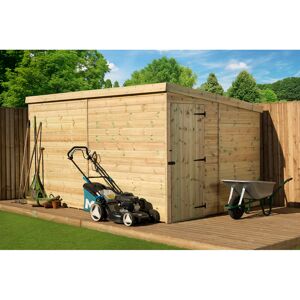 Empire Sheds Ltd 8 Ft. W x 9 Ft. D Shiplap Pent Wooden Shed Beige 274.32cm W X 243.84cm D X 203.2cm H