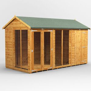 Powersheds 12 x 6ft Timber Tongue & Groove Apex Summerhouse Combi (includes 4ft Side Store)