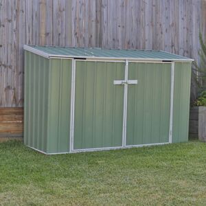 Mercia Garden Products 7 ft. W x 3 ft. D Metal Pent Garden Shed Green 226cm W X 78cm D X 131cm H