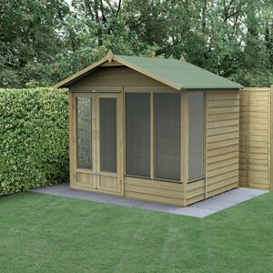 Forest Garden 4LIFE Apex Summerhouse 8x6 - Double Door - 4 Window