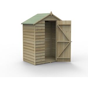 Forest Garden Overlap Pressure Treated 5 x 3 Apex Shed - No Window Brown 163.9cm W X 99.7cm D X 201.6cm H