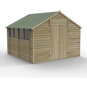 Forest Garden 10 ft. W x 10 ft. D Solid Wood Garden Shed Natural 319.9cm W X 300.6cm D X 240.6cm H