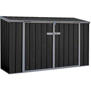 Mercia Garden Products 7 ft. W x 3 ft. D Metal Pent Garden Shed Gray 226cm W X 78cm D X 131cm H