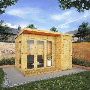 Mercia Garden Products Mercia 10 x 8ft Premium Contemporary Summerhouse With Side Shed
