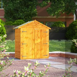 Powersheds 3 x 6ft Timber Tongue & Groove Storage Shed Brown 191.4cm W X 105cm D X 228.8cm H