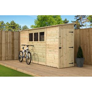 Empire Sheds Ltd 3 Ft. W x 9 Ft. D Shiplap Pent Wooden Shed Natural 91.44cm W X 271.78cm D X 100cm H
