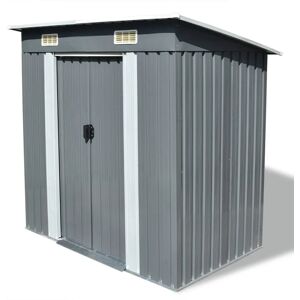 WFX Utility vidaXL Garden Shed Metal Outdoor Patio Storage Organiser Cabin Multi Colours Grey 190cm W X 124cm D;190cm W;190cm W X 124cm D