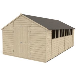 Forest Garden 10 ft. W x 20 ft. D Solid Wood Garden Shed Natural 319.9cm W X 595.6cm D X 240.6cm H