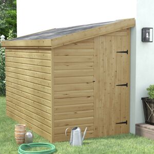 Empire Sheds Ltd 4 Ft. W x 9 Ft. D Shiplap Pent Wooden Shed Natural 274.32cm W X 121.92cm D X 203.2cm H