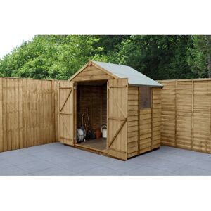 Forest Garden 4Life 7x5 Pressure Treated Apex Shed Natural 231.8cm W X 154.3cm D X 218.2cm H