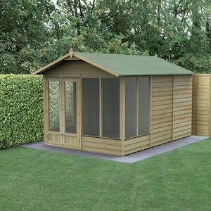 Forest Garden 4LIFE Apex Summerhouse 8x12 - Double Door - 6 Window