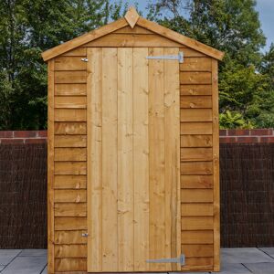 Mercia Garden Products Mercia 3 x 4ft Overlap Apex Windowless Shed Brown 131cm W X 86cm D X 186cm H