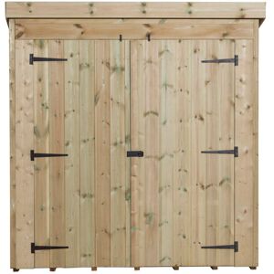 Empire Sheds Ltd 8 ft. W x 3 ft. D Solid Wood Tongue & Groove Pent Garden Shed Natural