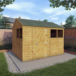 Mercia Garden Products Mercia 10 x 8ft Shiplap Apex Shed Brown 250cm W X 297cm D X 236cm H