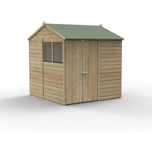 Forest Garden Beckwood 7 ft. 5 in. W x 6 ft. 12 in. D Solid Wood Garden Shed Brown 227.2cm W X 212.2cm D X 228.3cm H