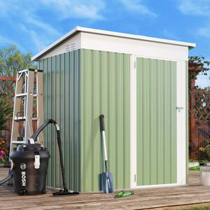 Dakota Fields 5 Ft. W x 3 Ft. D Metal Lean-To Garden Shed Green 162cm W X 104.4cm D X 184.2cm H
