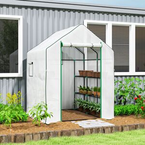 Outsunny 5 Ft W x 5 Ft D Walk-in Greenhouse 190cm H X 140cm W X 143cm D