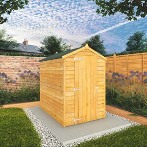 Mercia Garden Products Mercia 6 x 4ft Overlap Apex Windowless Shed Brown 132cm W X 182cm D X 186cm H