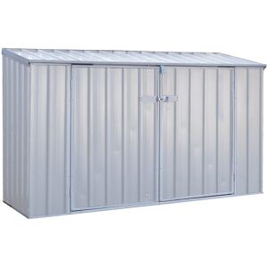 Mercia Garden Products 7 ft. W x 3 ft. D Metal Pent Garden Shed Silver 226cm W X 78cm D X 131cm H