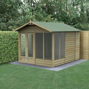 Forest Garden 4LIFE Apex Summerhouse 8x10 - Double Door - 6 Window