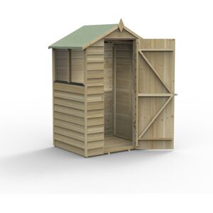 Forest Garden 4Life Pressure Treated 4 x 3 Apex Shed Brown 133.8cm W X 99.7cm D X 194.1cm H