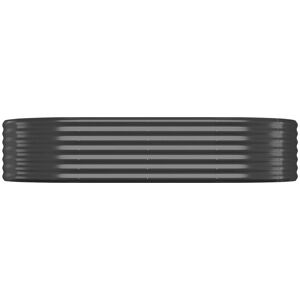 Dakota Fields Garden Raised Bed Powder-coated Steel anthracite 36cm H x 175cm W x 100cm D