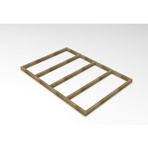 Forest Garden Shed Base Pressure Treated 7.5cm H x 66.3cm W x 241.6cm D