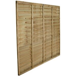Forest Garden 6' x 6' (1.83m x 1.83m) Superlap Fence Panel Natural Timber 183.01cm W X 183.01cm H X 3.99cm D