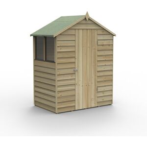 Forest Garden Overlap Pressure Treated 5 x 3 Apex Shed Brown 163.9cm W X 99.7cm D X 201.6cm H