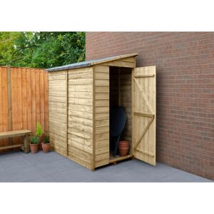 Forest Garden 4Life Pressure Treated 6X3 Pent Shed - No Window Natural 182.6cm W X 108.6cm D X 200cm H