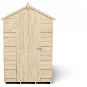 Forest Garden 4life Pressure Treated 4x6 Apex Shed - No Window Natural 133.8cm W X 189.4cm D X 194.2cm H