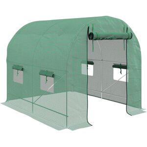 Dakota Fields Brandylynn 6.5 Ft W x 8 Ft D Greenhouse Green 200cm H X 200cm W X 250cm D