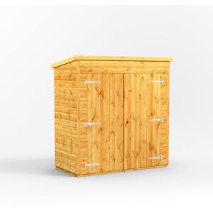 Powersheds 6 x 3ft Pent Timber Tongue & Groove Storage Shed Brown 100.8cm W X 192.6cm D X 202.8cm H
