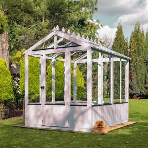 Shire GB Holkham 8 ft x 6 ft Greenhouse Pink 237cm H X 179cm W X 238cm D