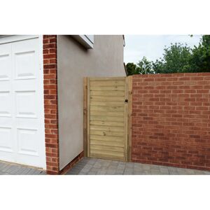 Forest Garden 3' x 6' (0.9m x 1.83m) Wooden Gate Natural Timber 90cm W X 182.8cm H X 4.5cm D