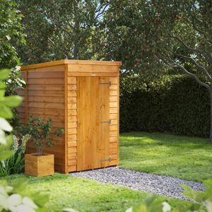Powersheds 4 x 6ft Timber Overlap Windowless Pent Garden Shed Brown 190.8cm W X 132.6cm D X 202.8cm H Powersheds 4 x 6ft Timber Overlap Windowless Pent Garden Shed Brown 190.8cm W X 132.6cm D X 202.8cm H