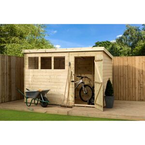 Empire Sheds Ltd 10 Ft. W x 4 Ft. D Shiplap Pent Wooden Shed Natural 304.8cm W X 121.92cm D X 203.2cm H Empire Sheds Ltd 10 Ft. W x 4 Ft. D Shiplap Pent Wooden Shed Natural 304.8cm W X 121.92cm D X 203.2cm H