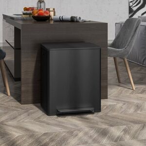 Brayden Studio Step On Recycling Bin Black;Silver 56cm H x 47.7cm W x 37.5cm D/50 Brayden Studio Step On Recycling Bin Black;Silver 56cm H x 47.7cm W x 37.5cm D/50